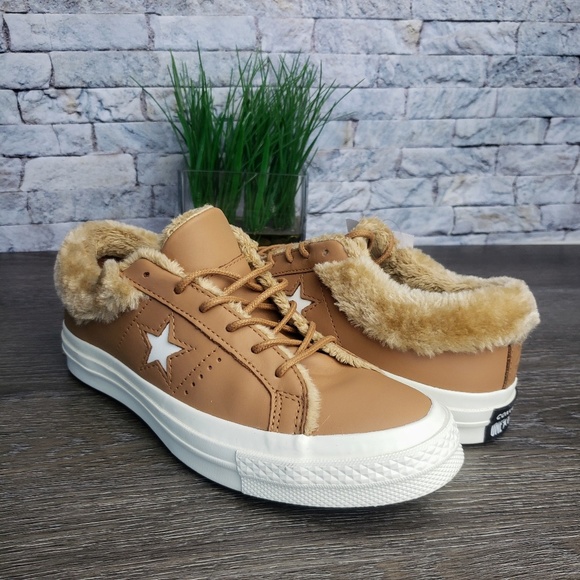 converse faux fur one star